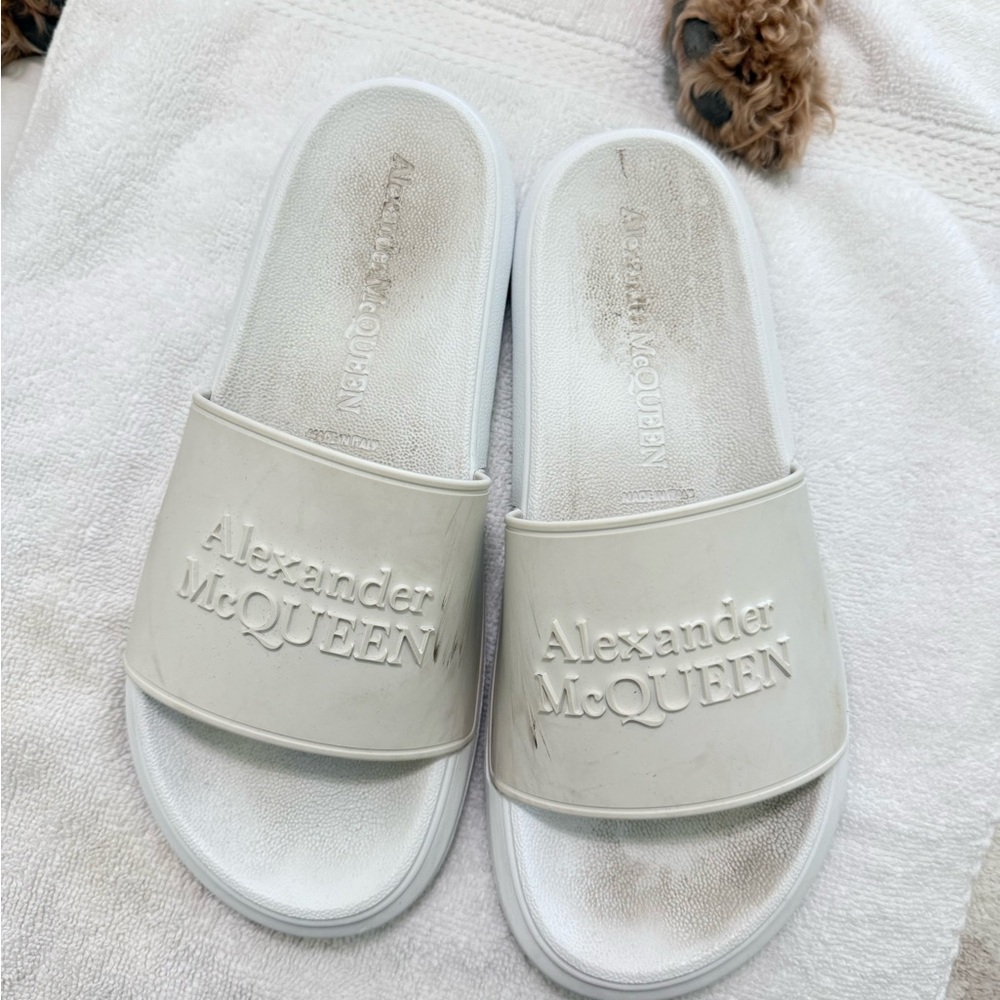 Alexander McQueen White Slides